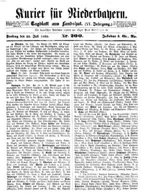 Kurier für Niederbayern Freitag 25. Juli 1862