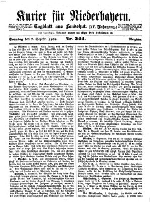 Kurier für Niederbayern Sonntag 7. September 1862