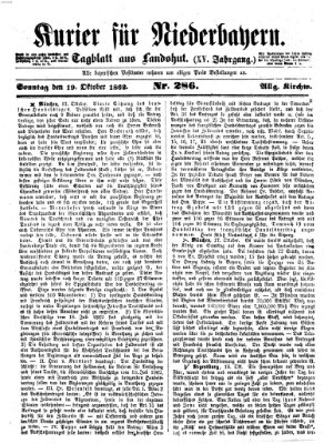 Kurier für Niederbayern Sonntag 19. Oktober 1862