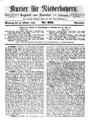 Kurier für Niederbayern Sonntag 26. Oktober 1862