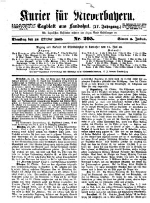 Kurier für Niederbayern Dienstag 28. Oktober 1862