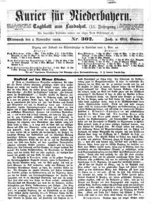 Kurier für Niederbayern Mittwoch 5. November 1862