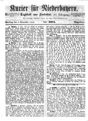 Kurier für Niederbayern Freitag 7. November 1862