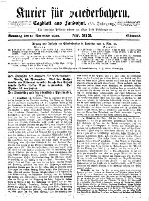 Kurier für Niederbayern Sonntag 16. November 1862