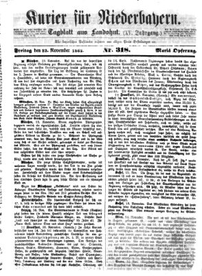 Kurier für Niederbayern Freitag 21. November 1862