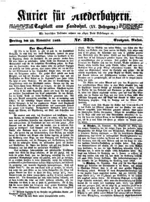 Kurier für Niederbayern Freitag 28. November 1862