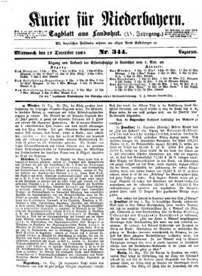 Kurier für Niederbayern Mittwoch 17. Dezember 1862