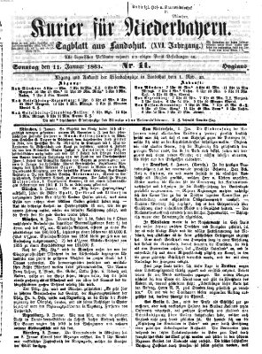 Kurier für Niederbayern Sonntag 11. Januar 1863