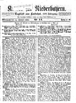 Kurier für Niederbayern Mittwoch 14. Januar 1863