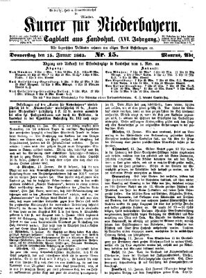 Kurier für Niederbayern Donnerstag 15. Januar 1863