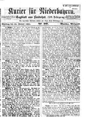 Kurier für Niederbayern Freitag 30. Januar 1863