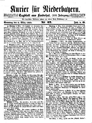 Kurier für Niederbayern Sonntag 8. März 1863