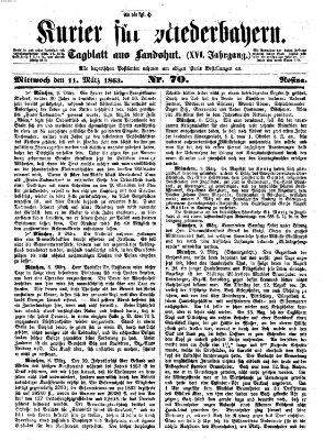 Kurier für Niederbayern Mittwoch 11. März 1863