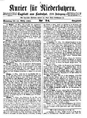 Kurier für Niederbayern Sonntag 15. März 1863