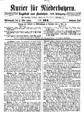 Kurier für Niederbayern Mittwoch 6. Mai 1863