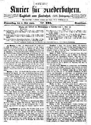 Kurier für Niederbayern Donnerstag 7. Mai 1863