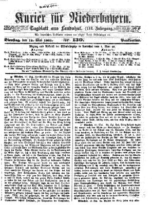 Kurier für Niederbayern Dienstag 12. Mai 1863