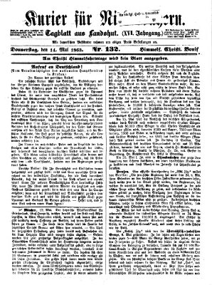 Kurier für Niederbayern Donnerstag 14. Mai 1863