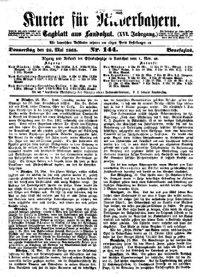 Kurier für Niederbayern Donnerstag 28. Mai 1863