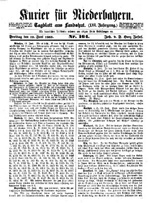 Kurier für Niederbayern Freitag 19. Juni 1863