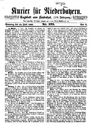 Kurier für Niederbayern Sonntag 28. Juni 1863