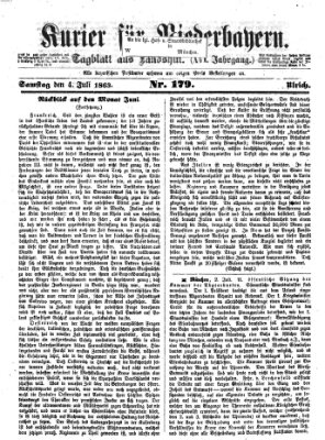 Kurier für Niederbayern Samstag 4. Juli 1863