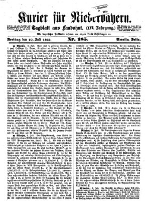 Kurier für Niederbayern Freitag 10. Juli 1863