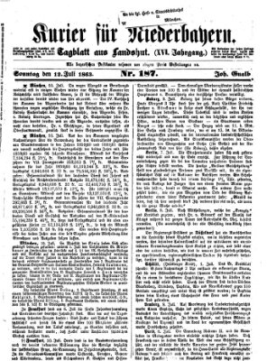 Kurier für Niederbayern Sonntag 12. Juli 1863