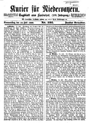 Kurier für Niederbayern Donnerstag 16. Juli 1863