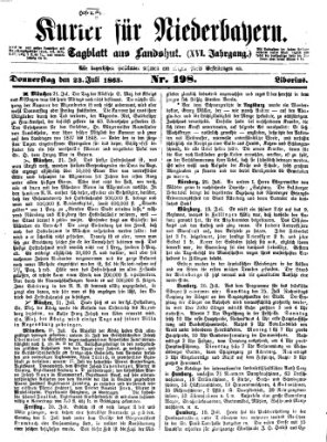 Kurier für Niederbayern Donnerstag 23. Juli 1863