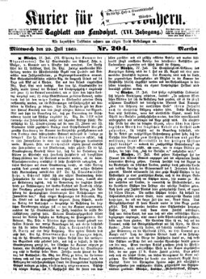 Kurier für Niederbayern Mittwoch 29. Juli 1863