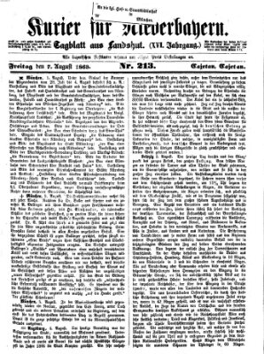 Kurier für Niederbayern Freitag 7. August 1863