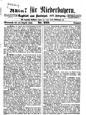 Kurier für Niederbayern Mittwoch 26. August 1863