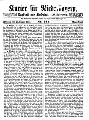 Kurier für Niederbayern Freitag 28. August 1863