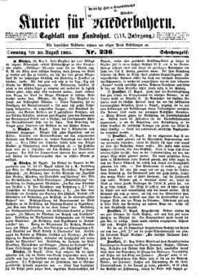 Kurier für Niederbayern Sonntag 30. August 1863