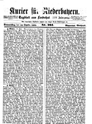 Kurier für Niederbayern Donnerstag 24. September 1863