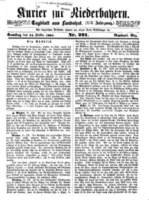 Kurier für Niederbayern Samstag 24. Oktober 1863