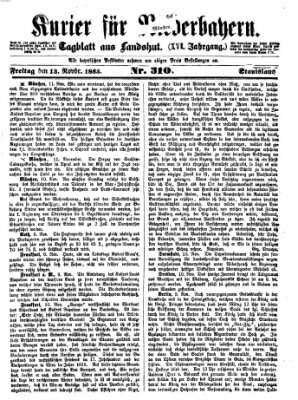 Kurier für Niederbayern Freitag 13. November 1863