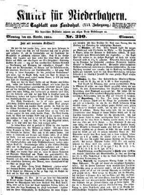 Kurier für Niederbayern Montag 23. November 1863