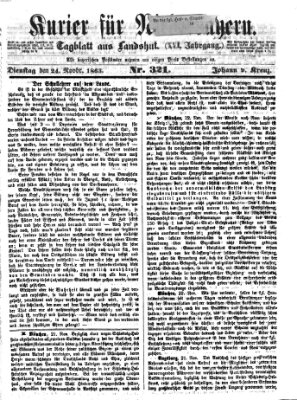 Kurier für Niederbayern Dienstag 24. November 1863