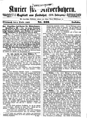 Kurier für Niederbayern Mittwoch 9. Dezember 1863