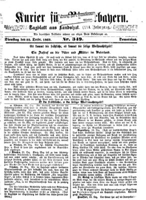 Kurier für Niederbayern Dienstag 22. Dezember 1863