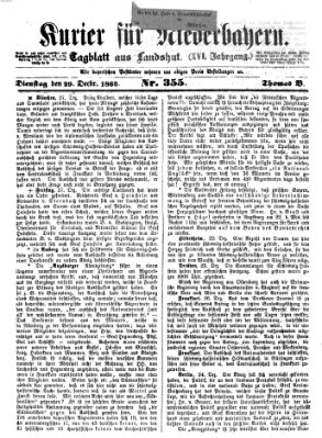 Kurier für Niederbayern Dienstag 29. Dezember 1863