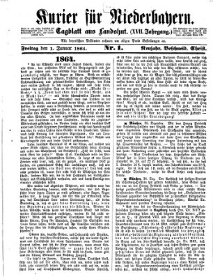 Kurier für Niederbayern Freitag 1. Januar 1864