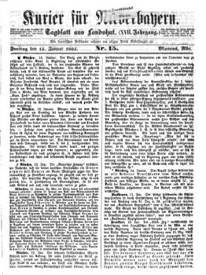 Kurier für Niederbayern Freitag 15. Januar 1864