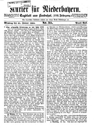 Kurier für Niederbayern Montag 25. Januar 1864