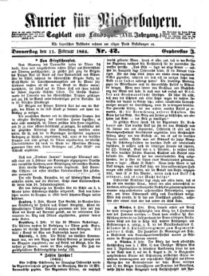 Kurier für Niederbayern Donnerstag 11. Februar 1864