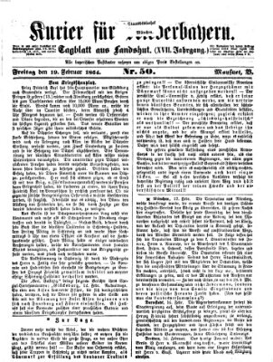 Kurier für Niederbayern Freitag 19. Februar 1864