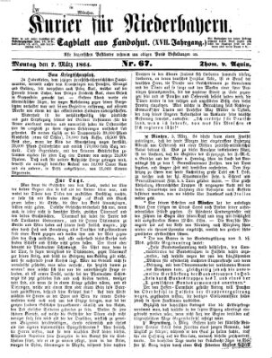 Kurier für Niederbayern Montag 7. März 1864