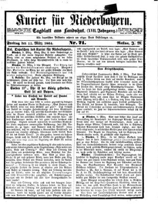 Kurier für Niederbayern Freitag 11. März 1864